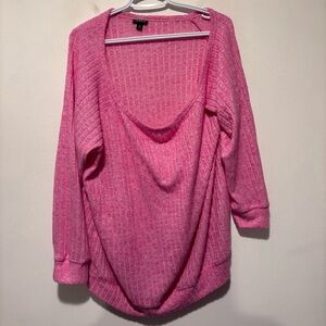 Torrid Pink Long Sleeve Tee Cozy Knit